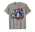 Soccer Raccoon Coquette Bow Trendy And T-Shirt - Unique Graphic Unisex - T-Shirt, Sweatshirt, Hoodie