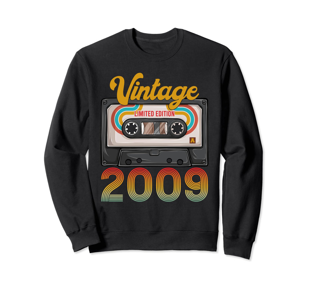 Made 2009 16Th Birthday Cassette Sweatshirt - Minimalist Print Men Women - T-Shirt, Sweatshirt, Hoodie