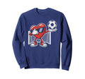 Kawaii Soccer Heart Love Dabbing Sweatshirt - Trendy Graphic Men Women - T-Shirt, Sweatshirt, Hoodie