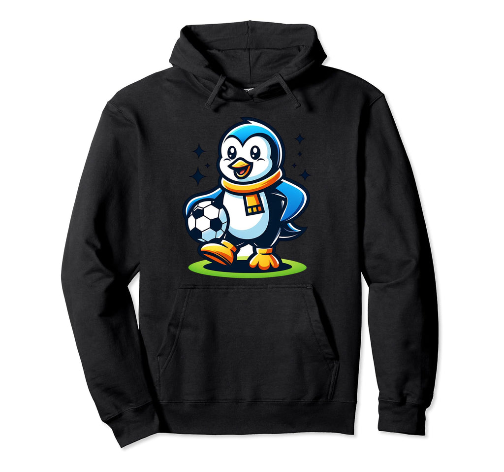 Funny Penguin Soccer Champion Ball Fan Hoodie - Graphic Print for Adults - T-Shirt, Sweatshirt, Hoodie
