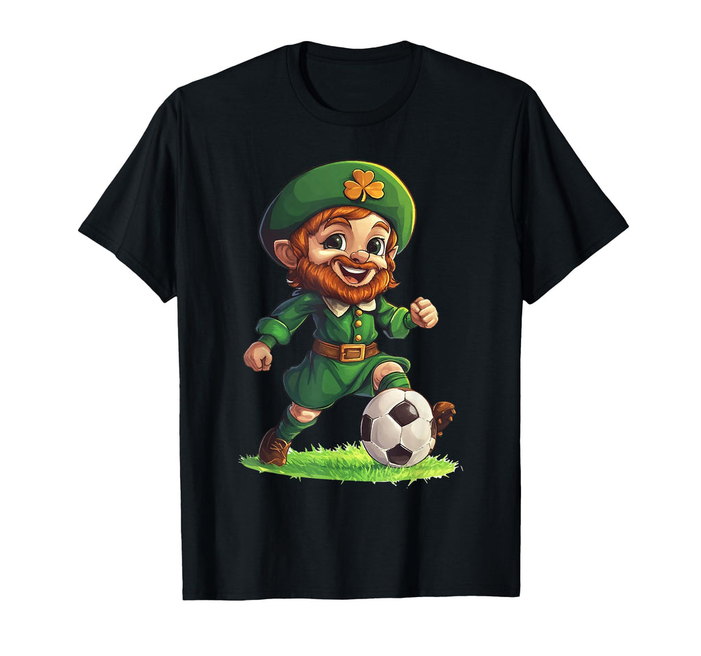 St Patricks Day Soccer Player Soccer T-Shirt - Custom Art Print for Adults - T-Shirt, Sweatshirt, Hoodie