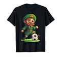 St Patricks Day Soccer Player Soccer T-Shirt - Custom Art Print for Adults - T-Shirt, Sweatshirt, Hoodie