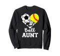Ball Aunt Heart Funny Soccer Sweatshirt - Casual Everyday Wear for Adults - T-Shirt, Sweatshirt, Hoodie