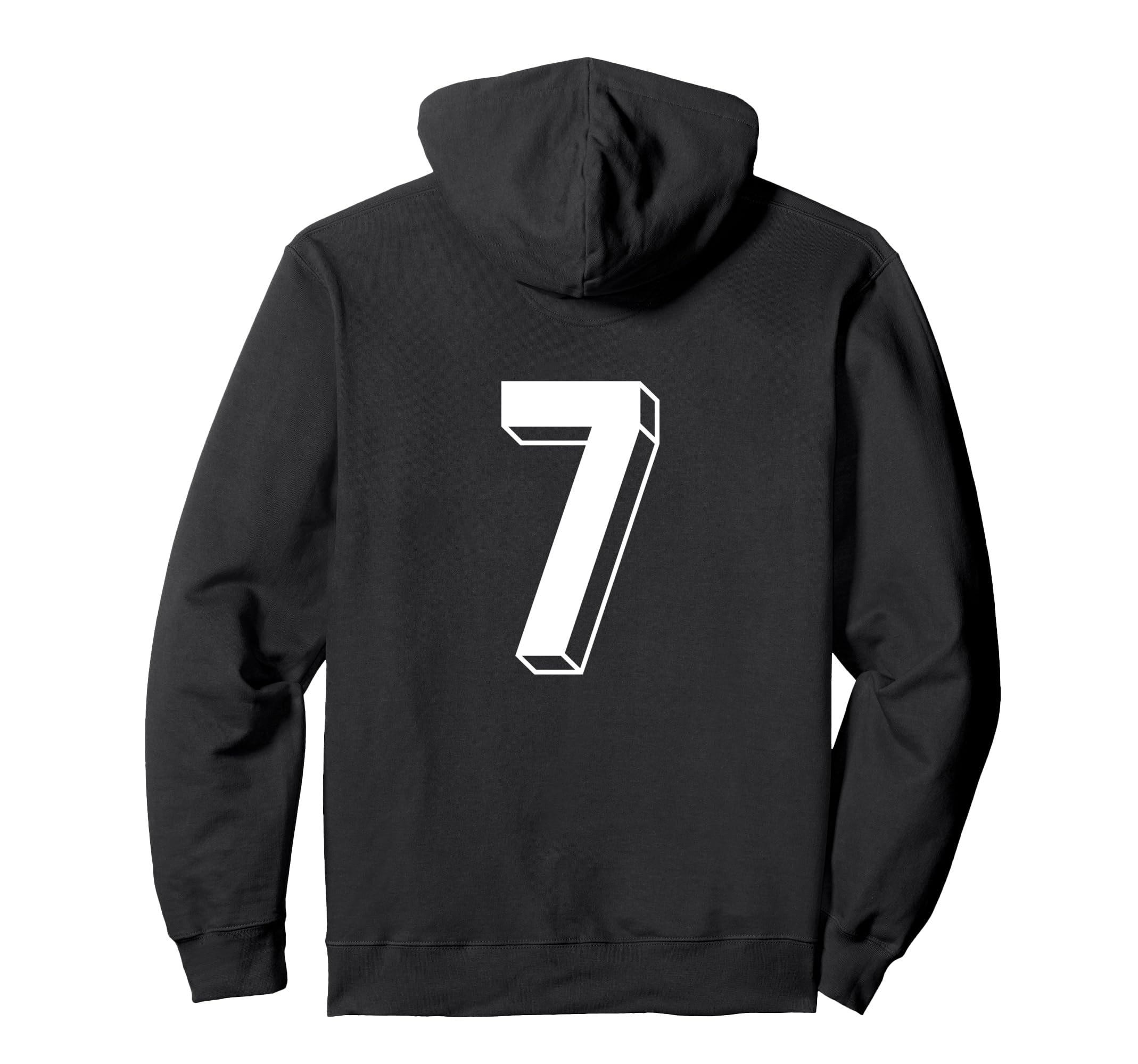 Number 7 Backside 80S 90S Team Jersey Hoodie - Unique Graphic for Adults - T-Shirt, Sweatshirt, Hoodie
