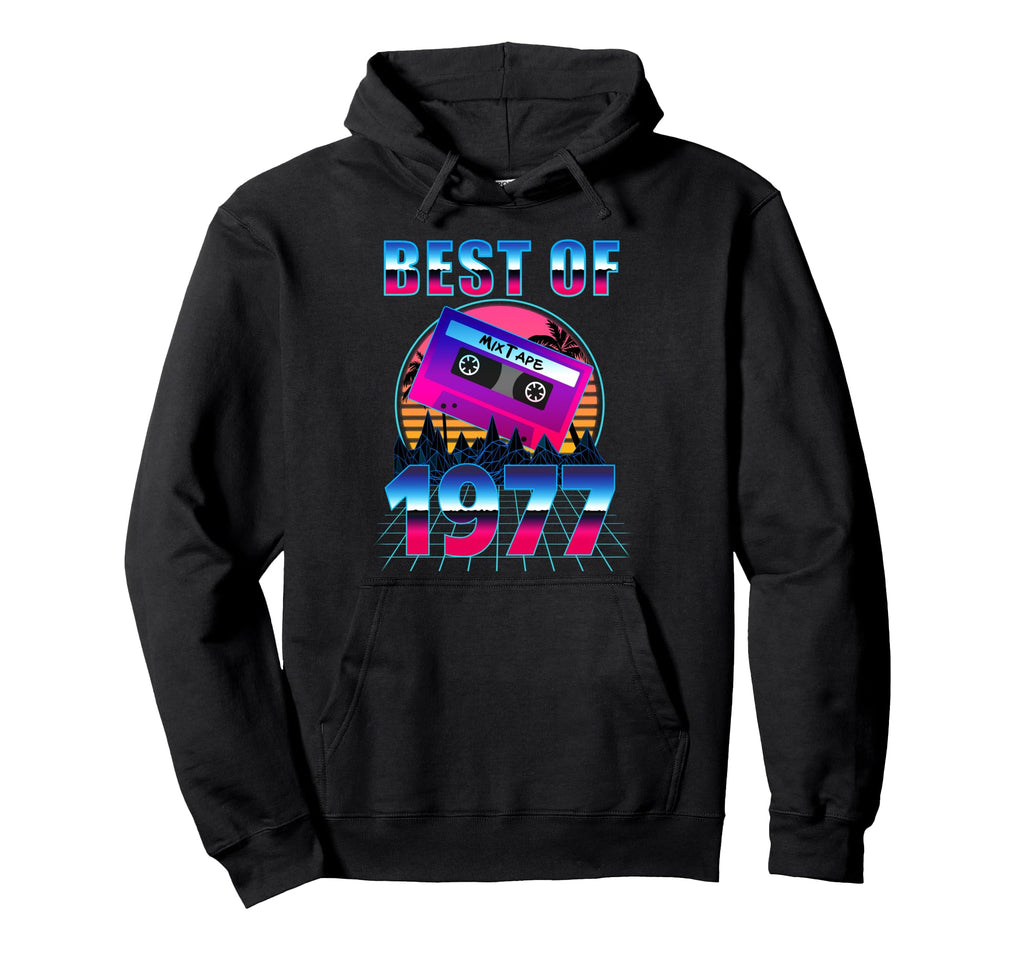 Best 1977 48 Years Old Cassette Tape Hoodie - Aesthetic Graphic Men Women - T-Shirt, Sweatshirt, Hoodie