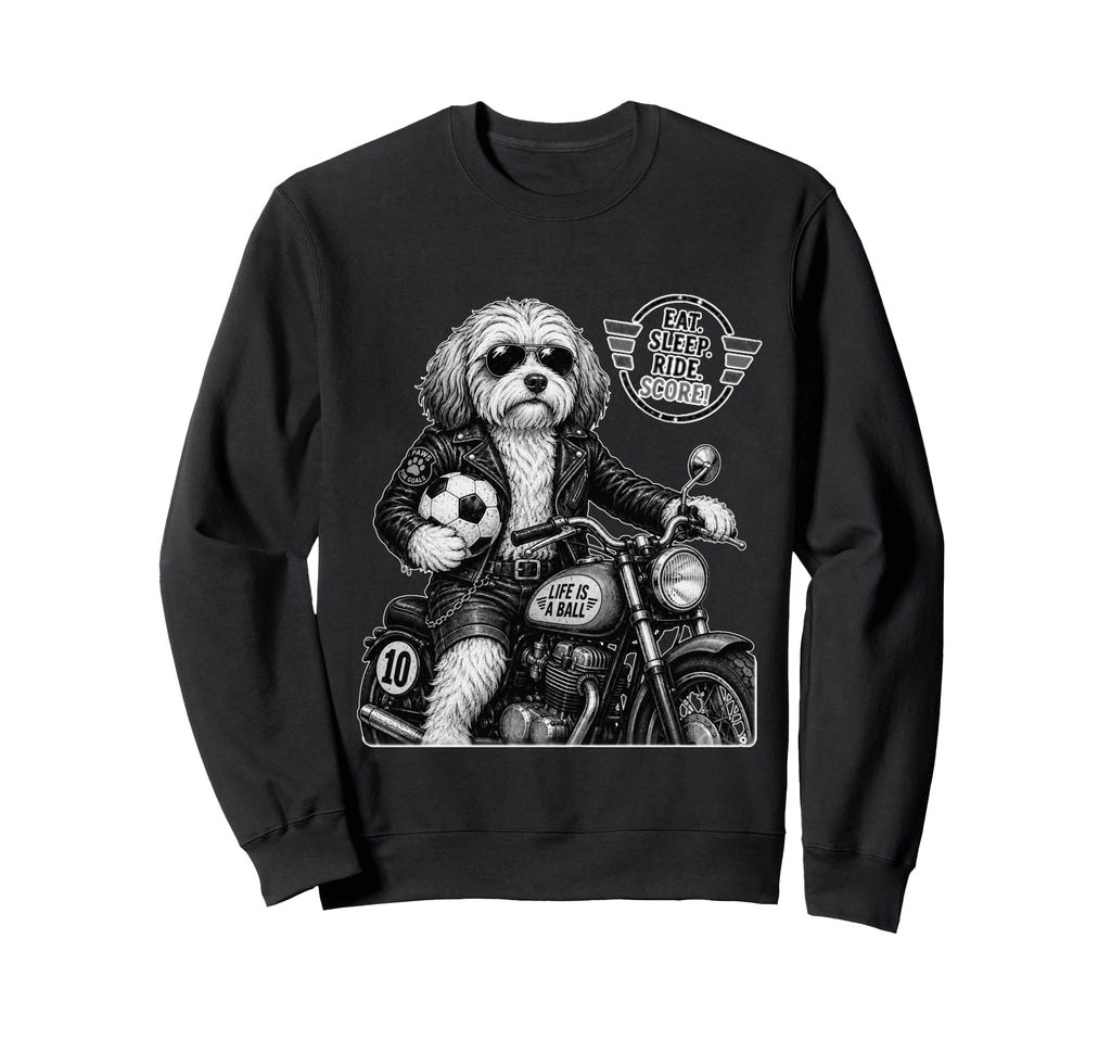Havanese Motorbike Love Footbal Sweatshirt - Unique Graphic Men Women - T-Shirt, Sweatshirt, Hoodie