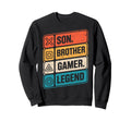 Son Brother Gamer Legend Video Game Sweatshirt - Custom Art Print Unisex - T-Shirt, Sweatshirt, Hoodie