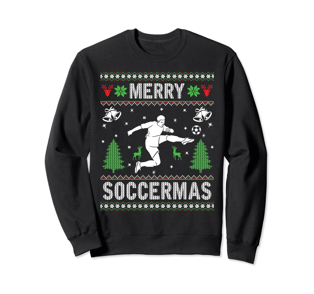Merry Soccermas Ugly Football Sweatshirt - Casual Everyday Wear for Adults - T-Shirt, Sweatshirt, Hoodie
