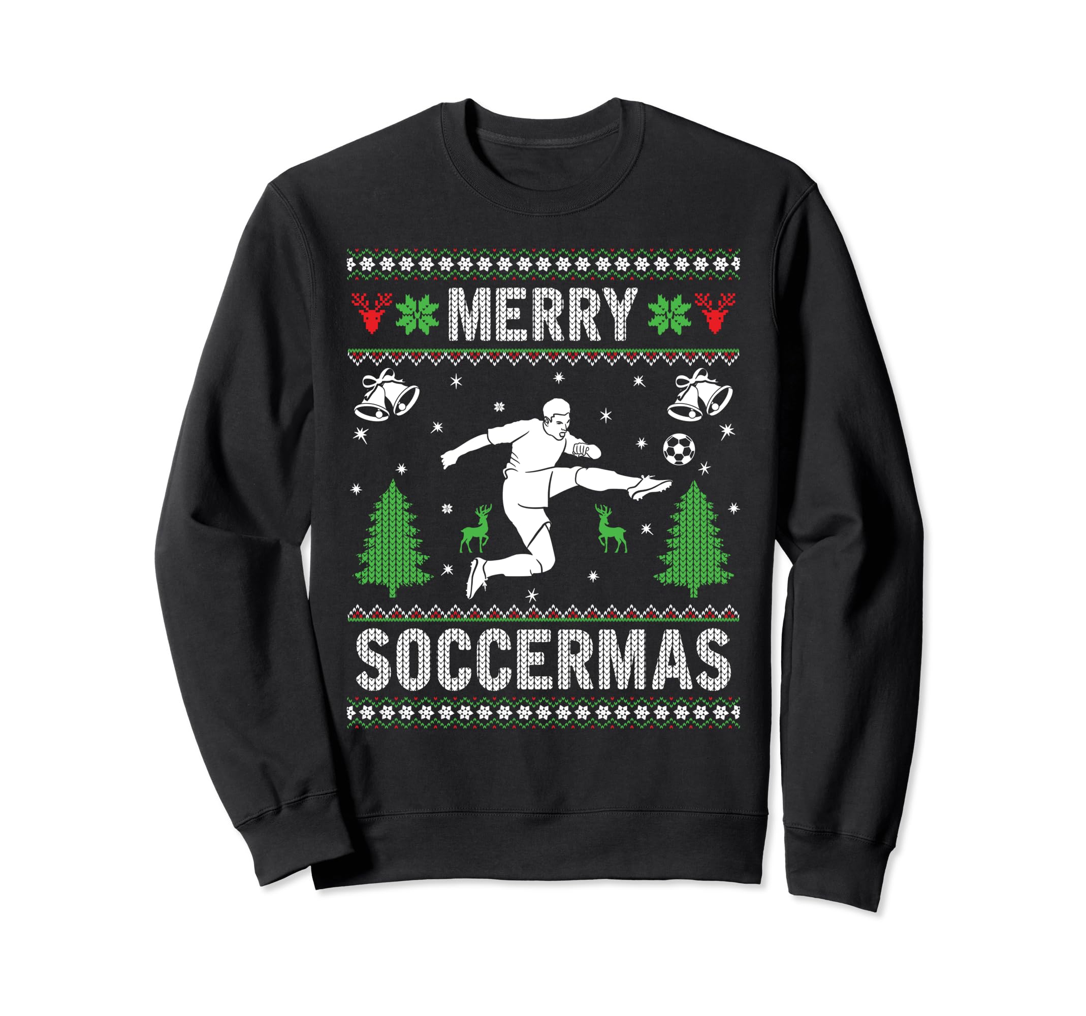 Merry Soccermas Ugly Football Sweatshirt - Casual Everyday Wear for Adults - T-Shirt, Sweatshirt, Hoodie