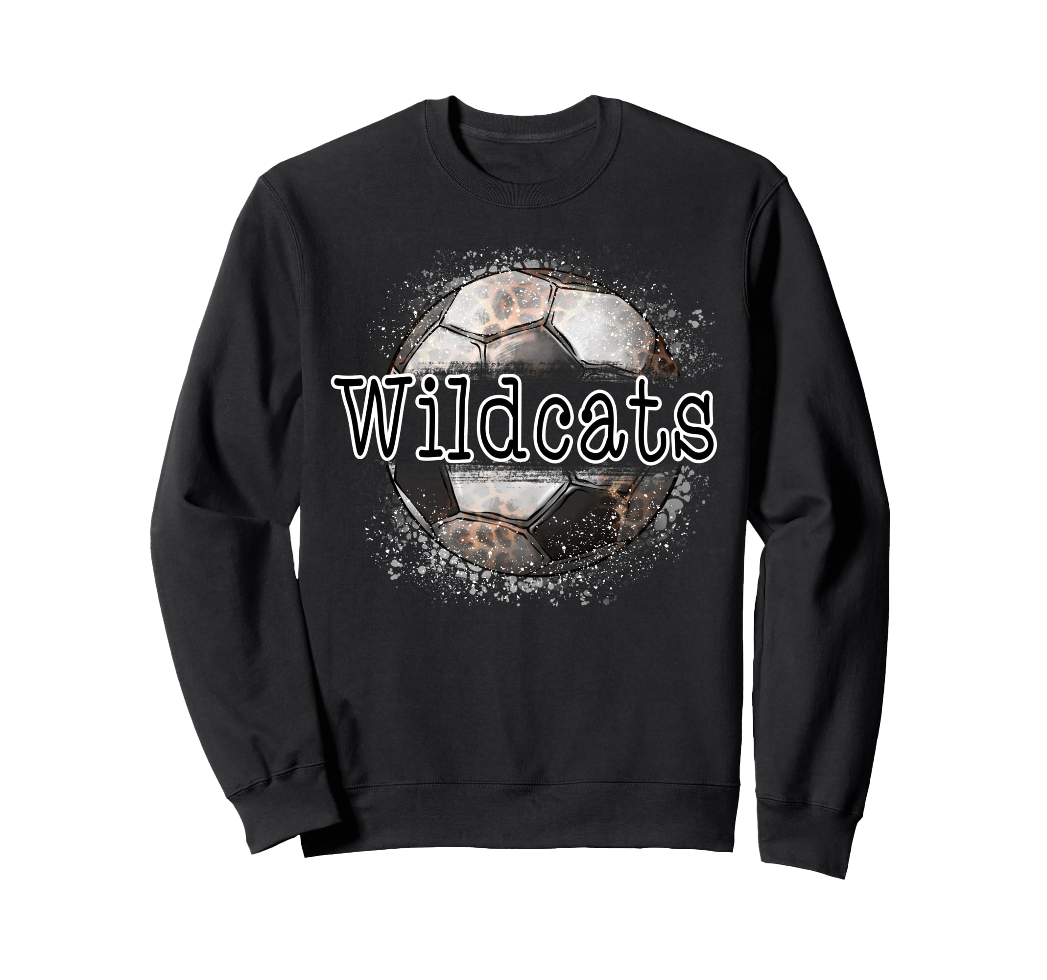 Wildcats Soccer Leopard Splatter Sweatshirt - Aesthetic Graphic Unisex - T-Shirt, Sweatshirt, Hoodie