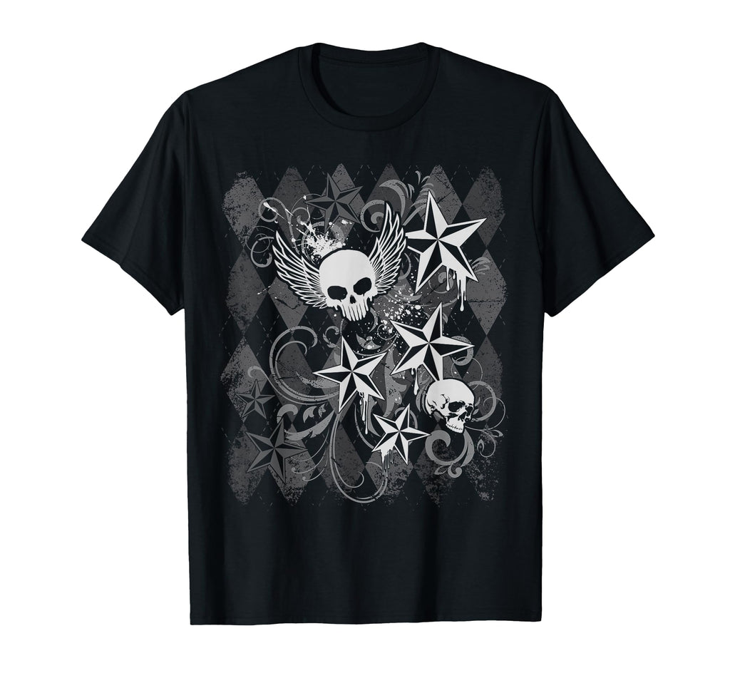 Y2K Grunge Skull Wings 2000S 90S Emo T-Shirt - Minimalist Print Men Women - T-Shirt, Sweatshirt, Hoodie