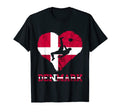 Danish Soccer Team Heart Denmark T-Shirt - Fun Novelty Design for Adults - T-Shirt, Sweatshirt, Hoodie