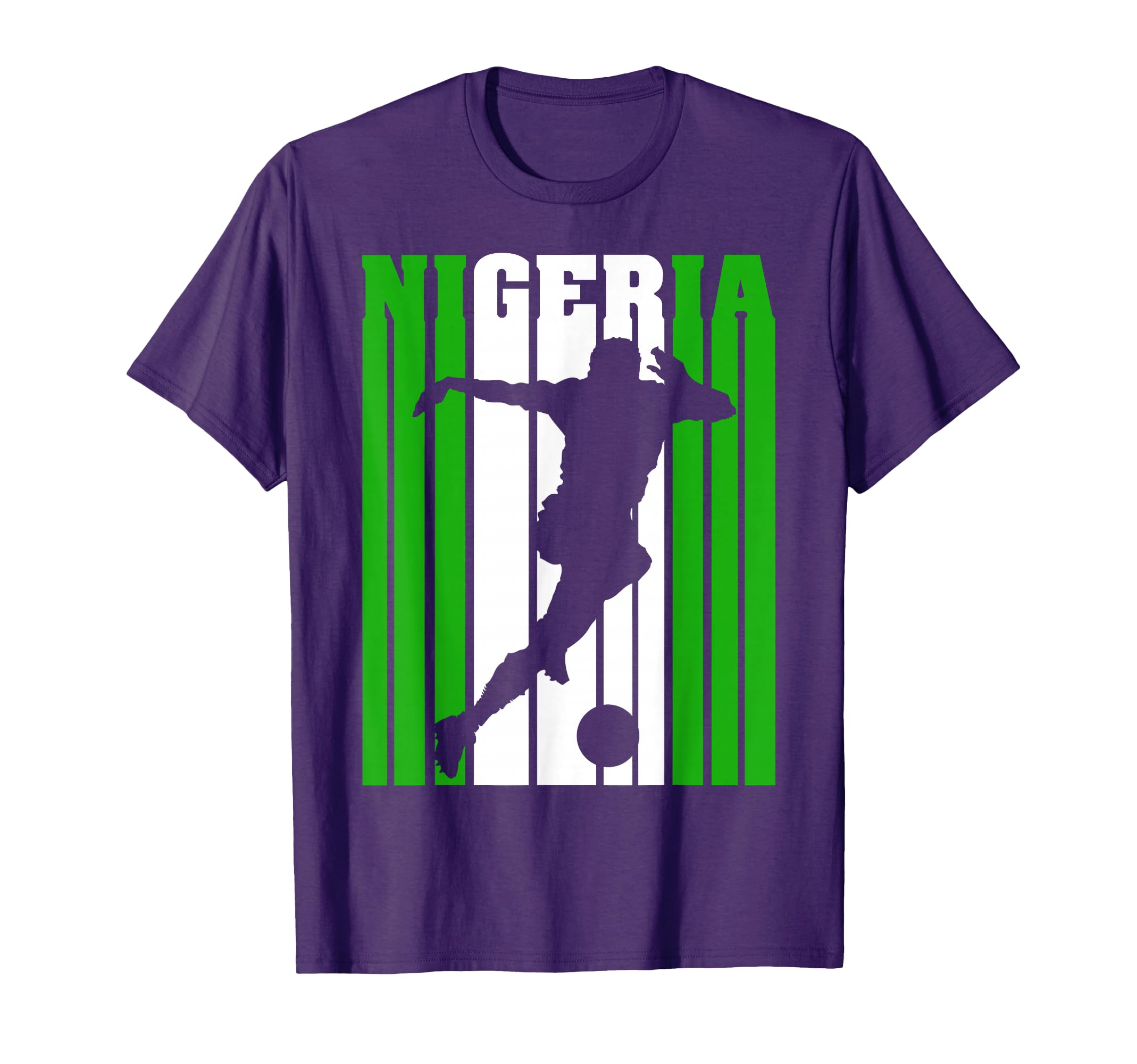 Nigeria Nigerian Flag Soccer Football T-Shirt - Minimalist Print for Adults - T-Shirt, Sweatshirt, Hoodie