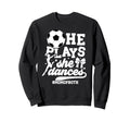 Mom Both Soccer And Dance Mom Dancing Sweatshirt - Graphic Print Unisex - T-Shirt, Sweatshirt, Hoodie
