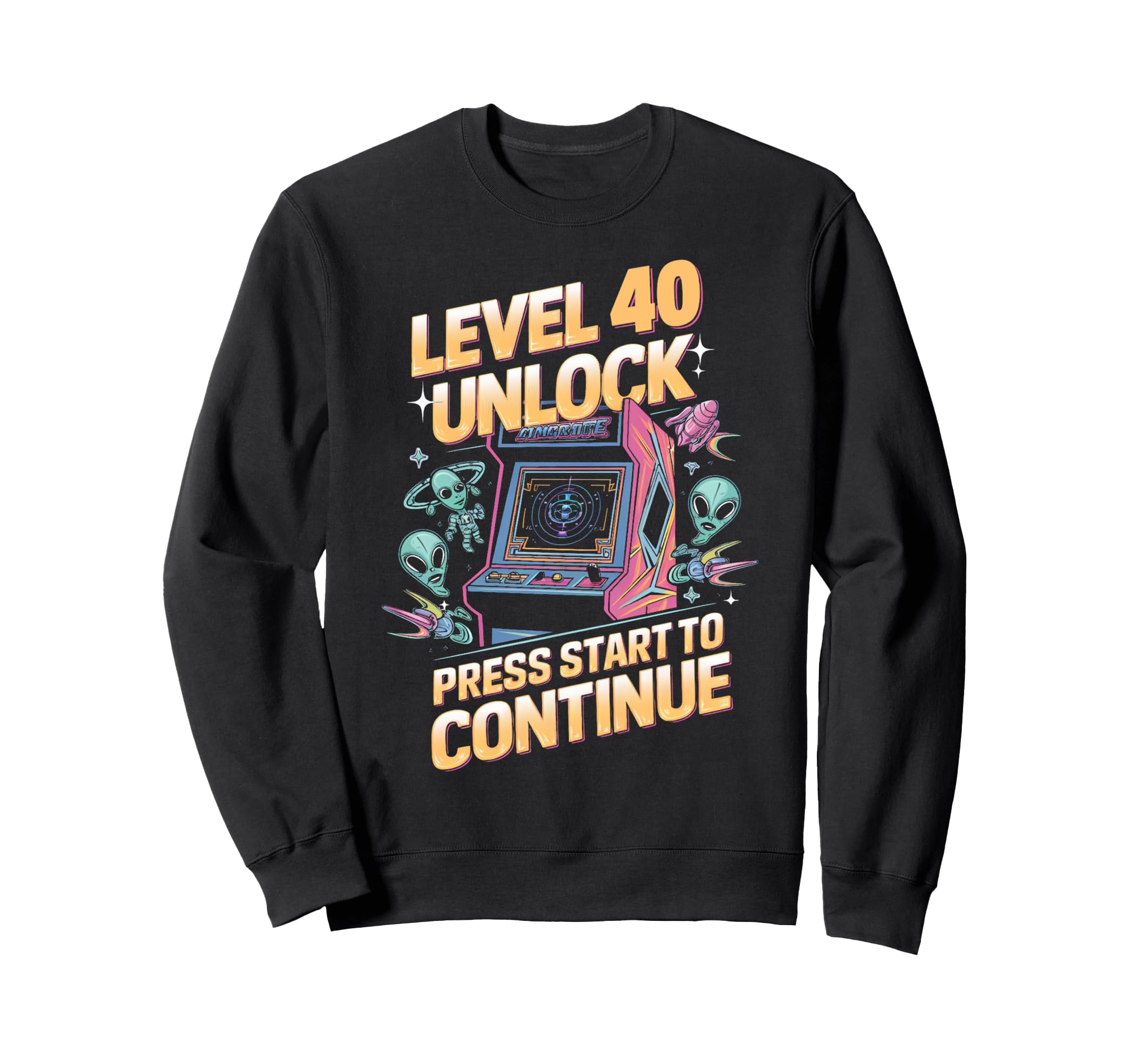 Level 40 Unlock Birthday Gamer Sweatshirt - Fun Novelty Design Men Women - T-Shirt, Sweatshirt, Hoodie