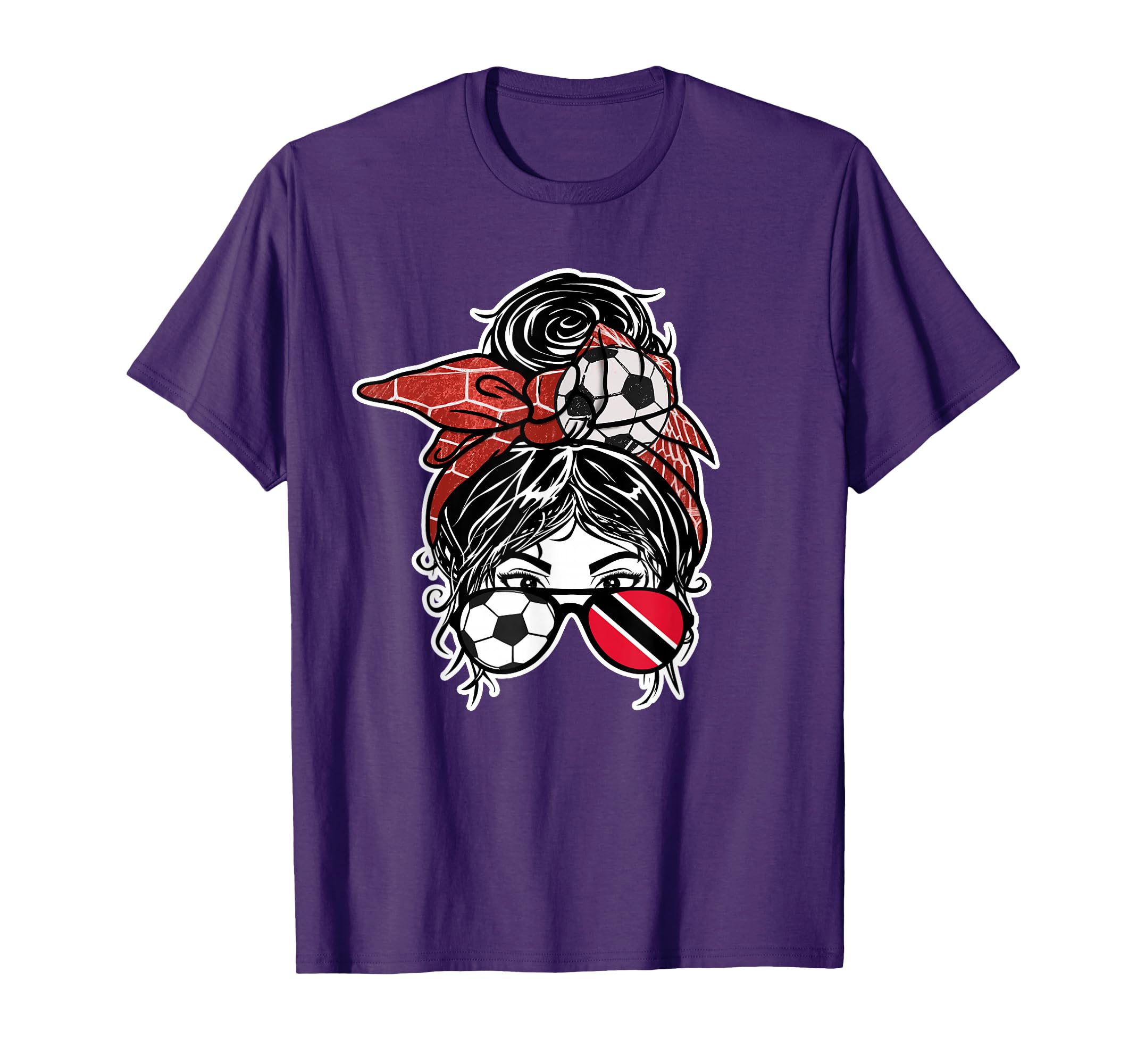 Messy Bun Hair Soccer Trinidad And T-Shirt - Fun Novelty Design Unisex - T-Shirt, Sweatshirt, Hoodie
