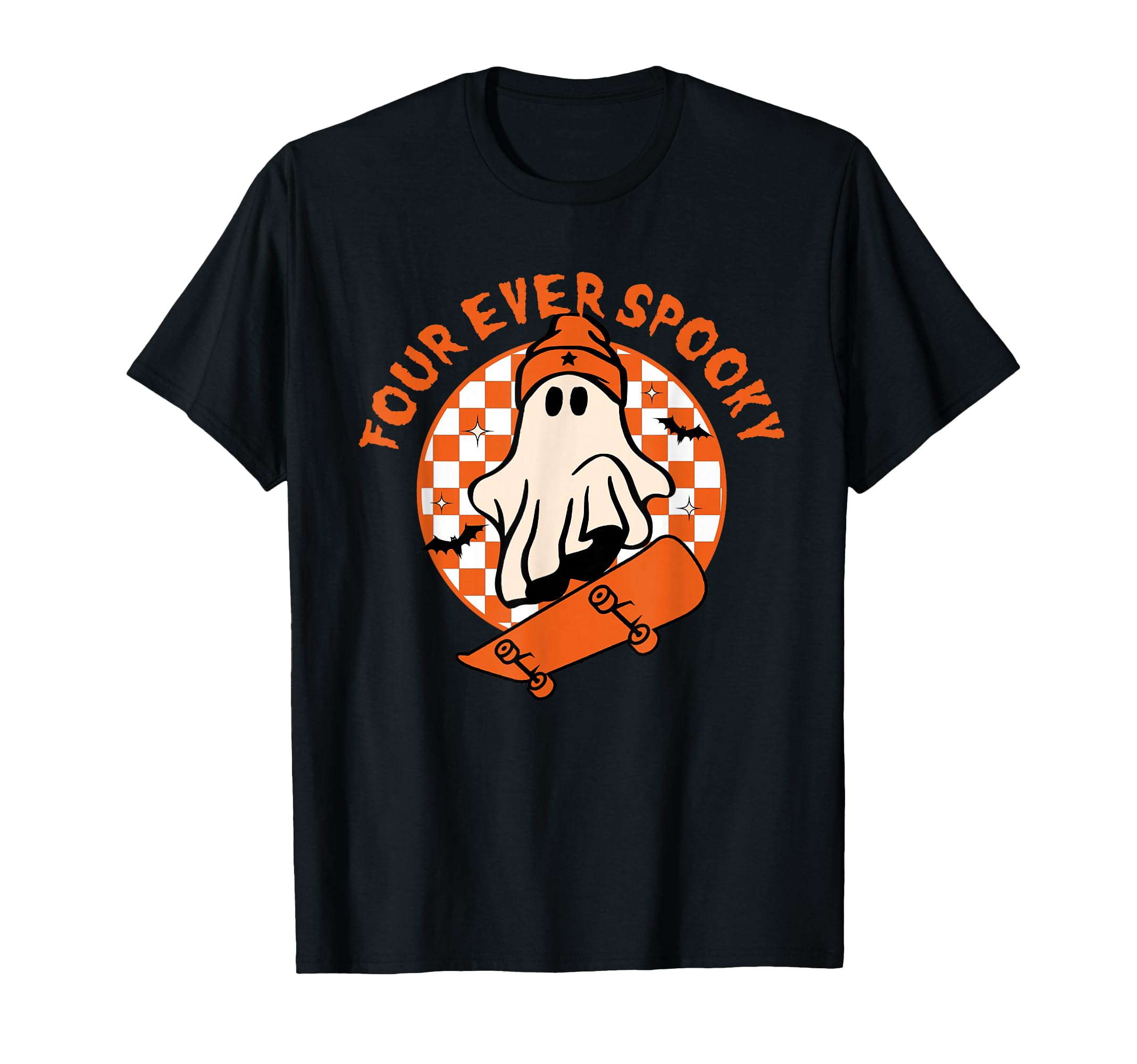 Four Ever Spooky 4Th Birthday Halloween T-Shirt - Custom Art Print Unisex - T-Shirt, Sweatshirt, Hoodie
