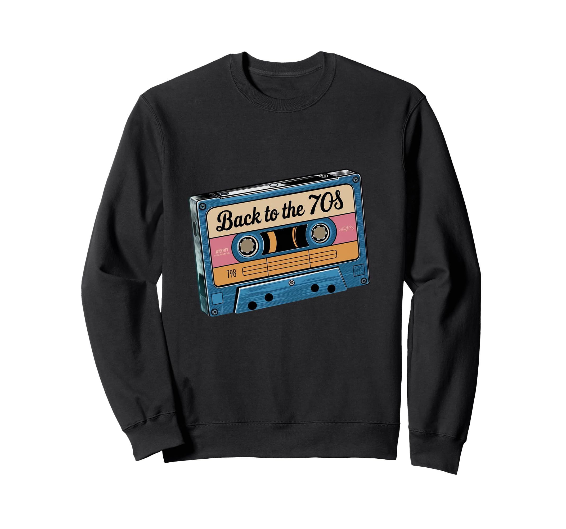 Groovy 70S Music Nostalgia Cassette Sweatshirt - Aesthetic Graphic Unisex - T-Shirt, Sweatshirt, Hoodie