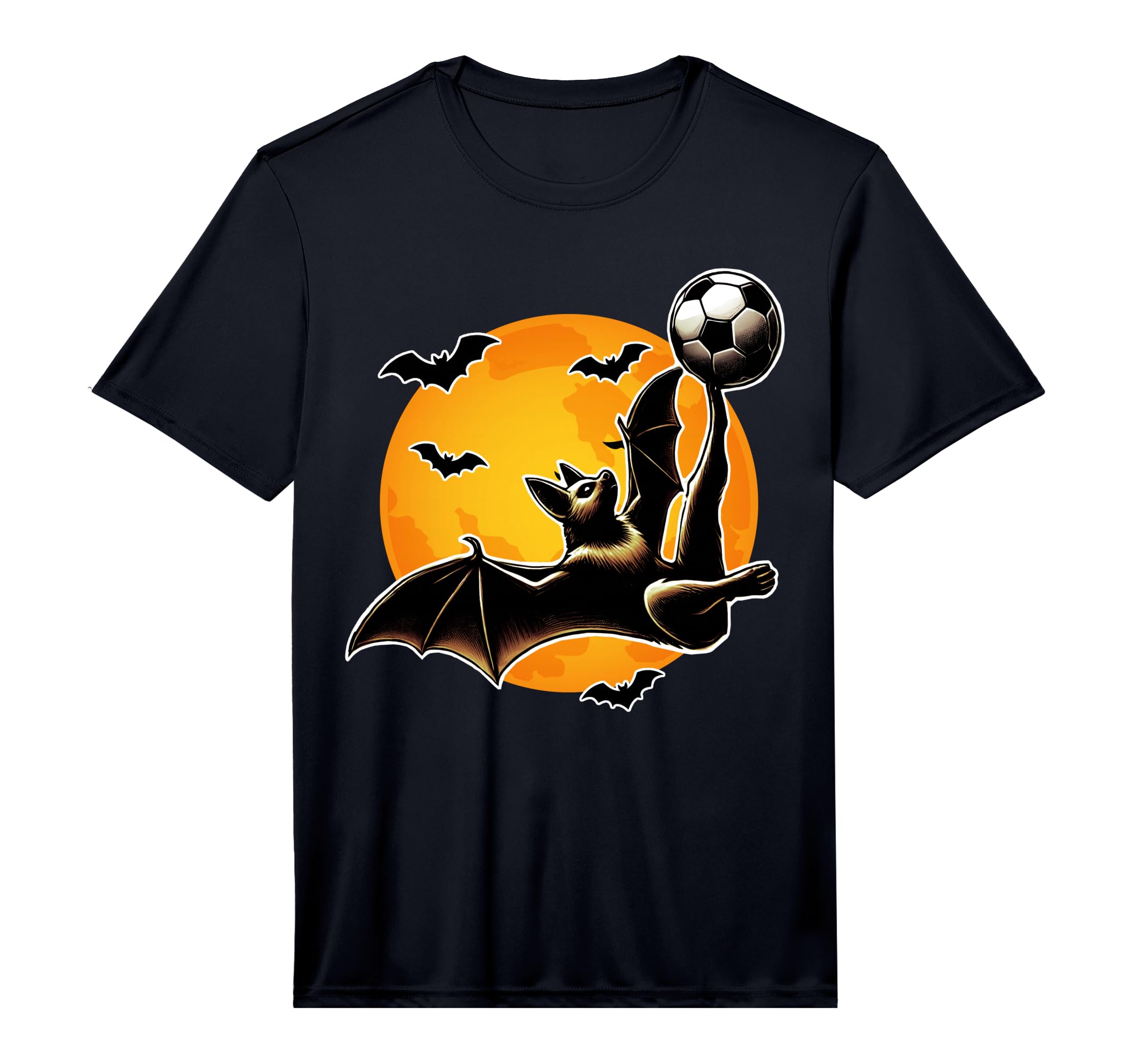 Funny Bat Playing Soccer Halloween T-Shirt - Unique Graphic for Adults - T-Shirt, Sweatshirt, Hoodie