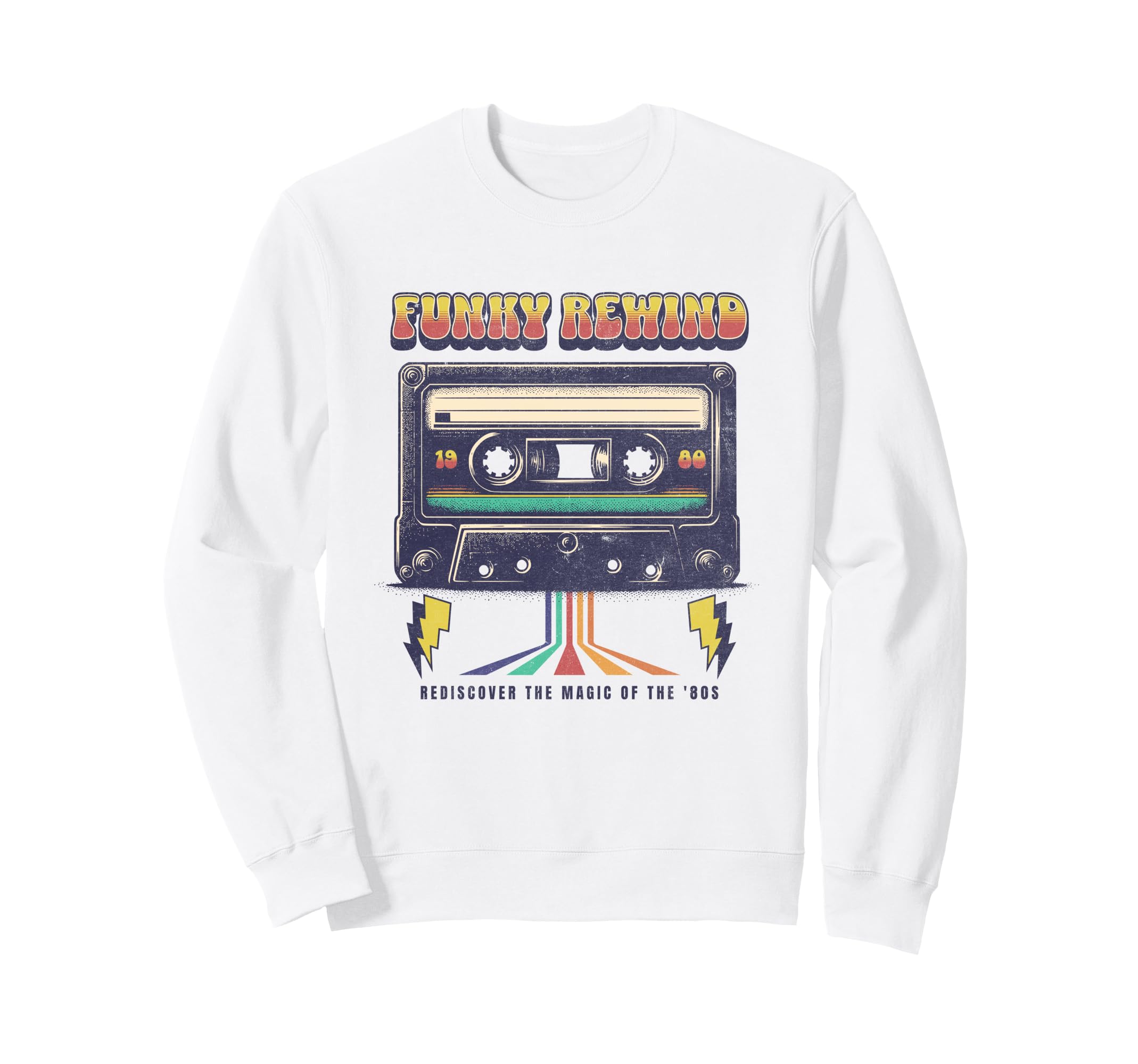 Funky Rewind 80S Cassette Tape Sweatshirt - Streetwear Style for Adults - T-Shirt, Sweatshirt, Hoodie