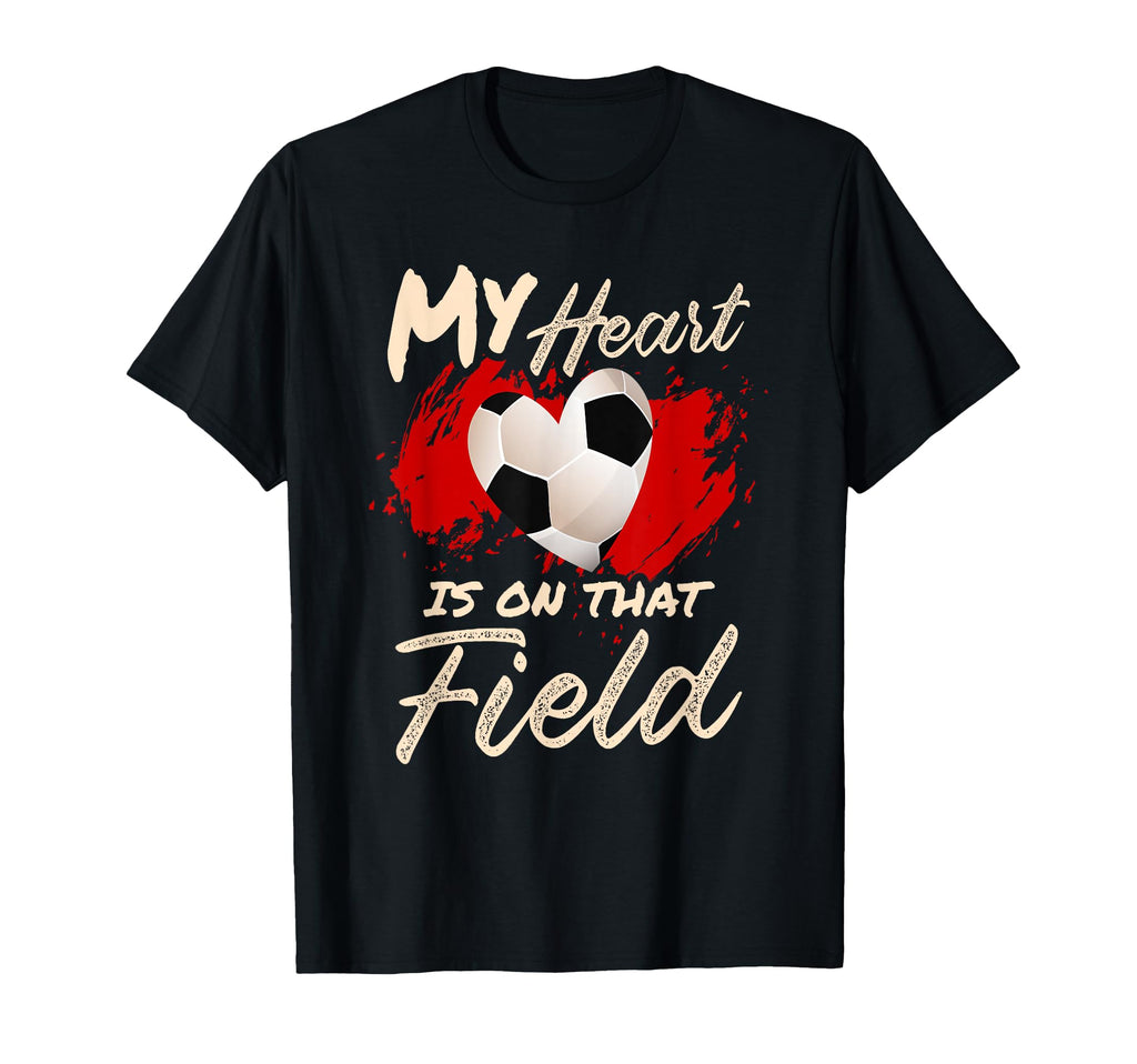 My Heart Is That Field Soccer Player T-Shirt - Custom Art Print Men Women - T-Shirt, Sweatshirt, Hoodie