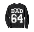 Number 64 Custom Proud Soccer Futbol Sweatshirt - Unique Graphic Men Women - T-Shirt, Sweatshirt, Hoodie