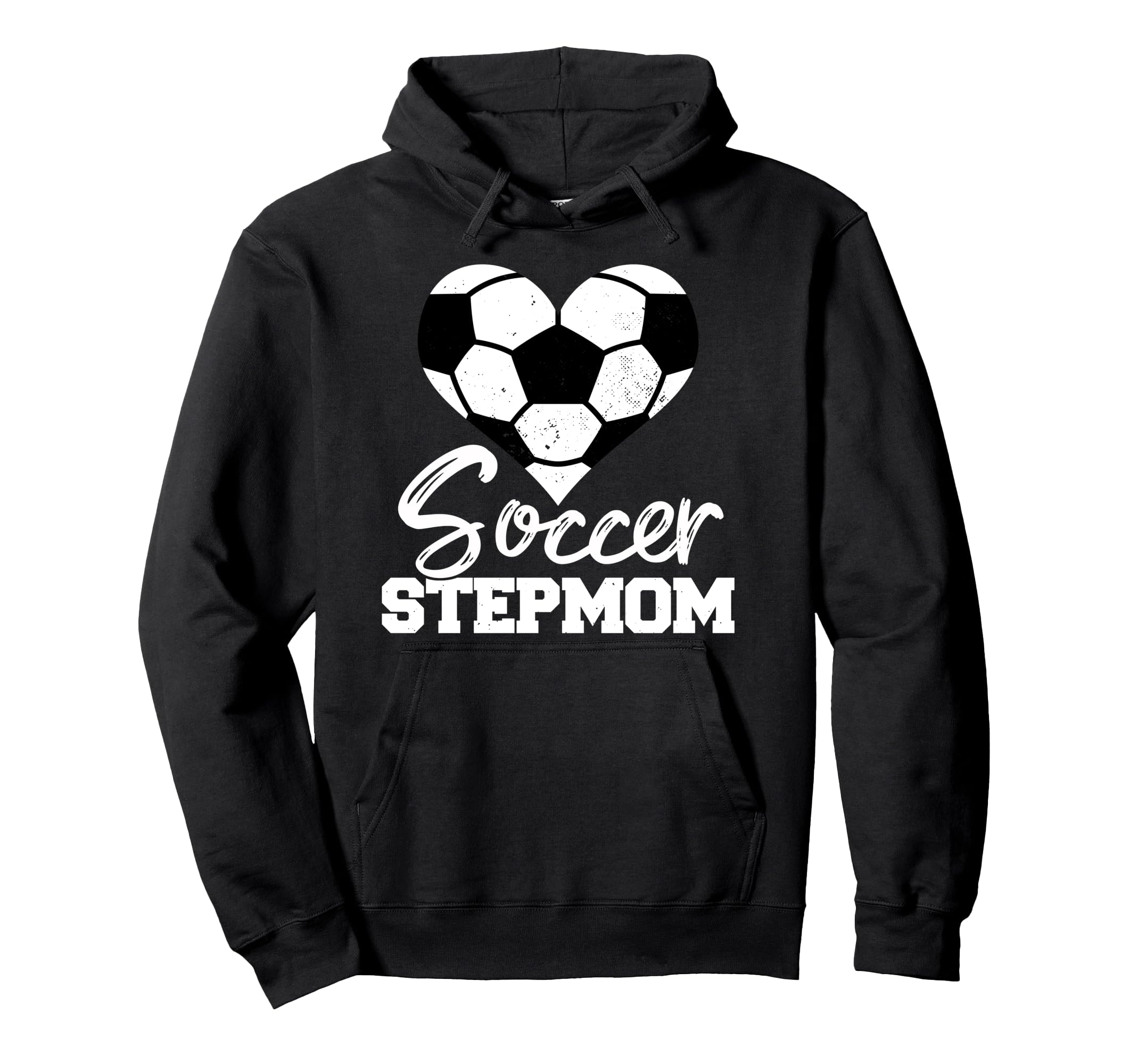 Soccer Stepmom Heart Funny Heartfelt Love Hoodie - Graphic Print Men Women - T-Shirt, Sweatshirt, Hoodie