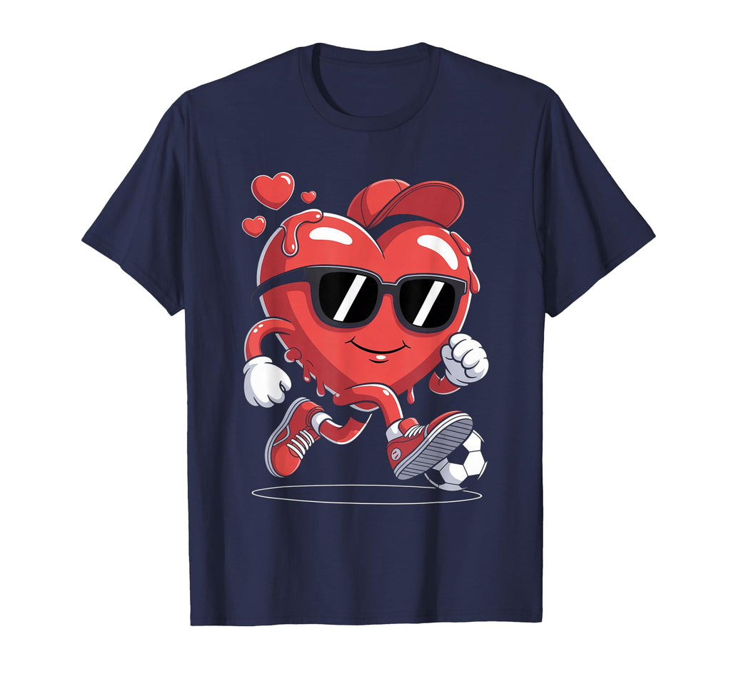 Valentine Soccer Heart Drip Sport Love T-Shirt - Aesthetic Graphic Unisex - T-Shirt, Sweatshirt, Hoodie