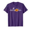 Pumpkin Heartbeat Halloween T-Shirt - Minimalist Print Men Women - T-Shirt, Sweatshirt, Hoodie