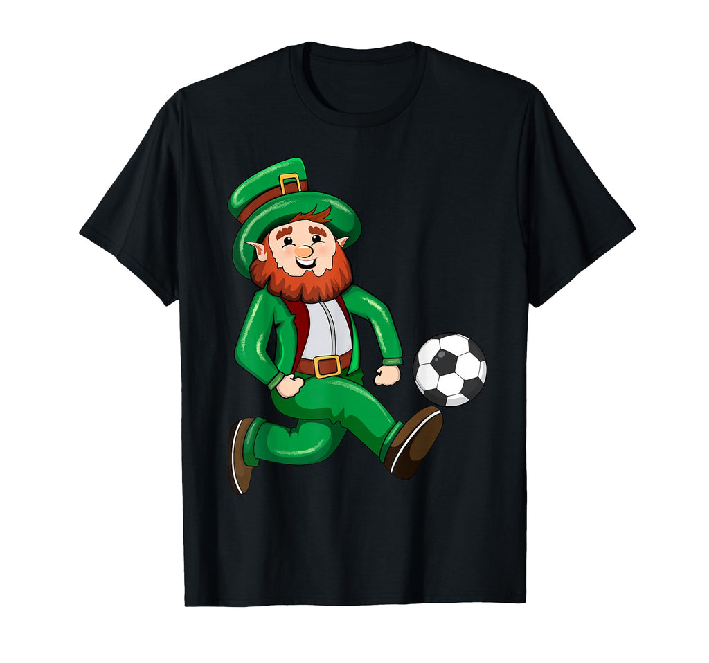 Irish Leprechaun Playing Soccer St T-Shirt - Casual Everyday Wear Unisex - T-Shirt, Sweatshirt, Hoodie
