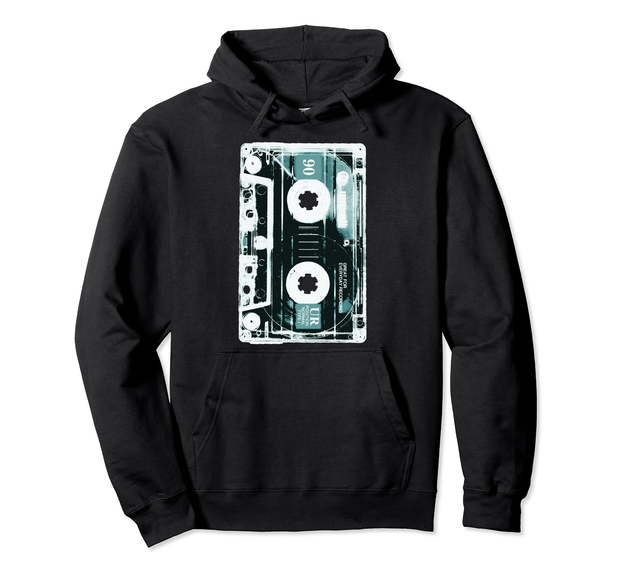 Cassette Tape Audio Music 90S Distressed Hoodie - Minimalist Print Unisex - T-Shirt, Sweatshirt, Hoodie