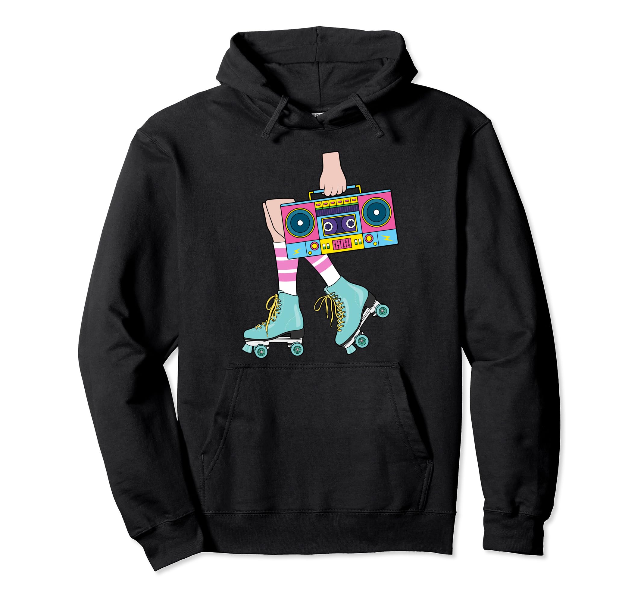 Roller Skating 80S Roller Funny Hoodie - Casual Everyday Wear Unisex - T-Shirt, Sweatshirt, Hoodie