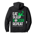 Eat Sleep Soccer Repeat Sport Player Hoodie - Unique Graphic for Adults - T-Shirt, Sweatshirt, Hoodie