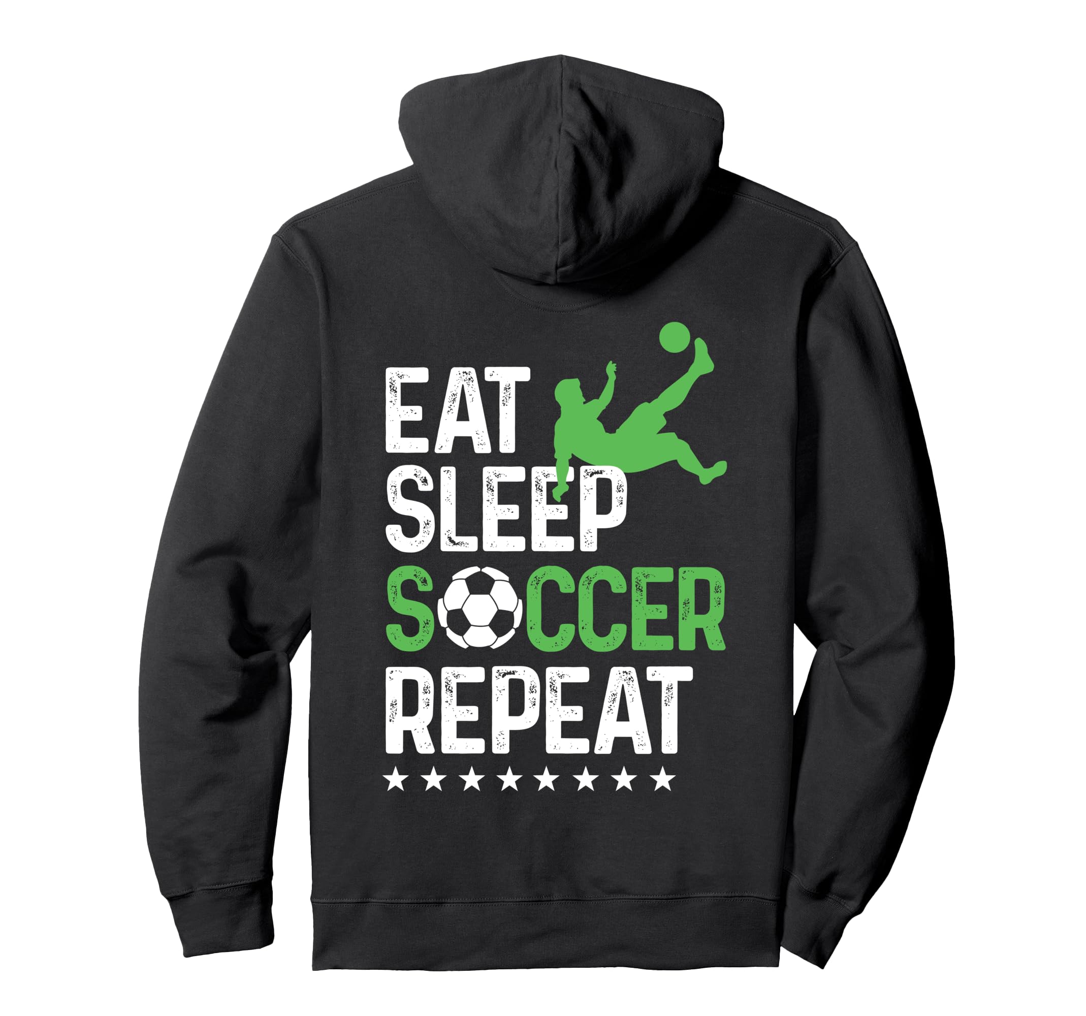 Eat Sleep Soccer Repeat Sport Player Hoodie - Unique Graphic for Adults - T-Shirt, Sweatshirt, Hoodie