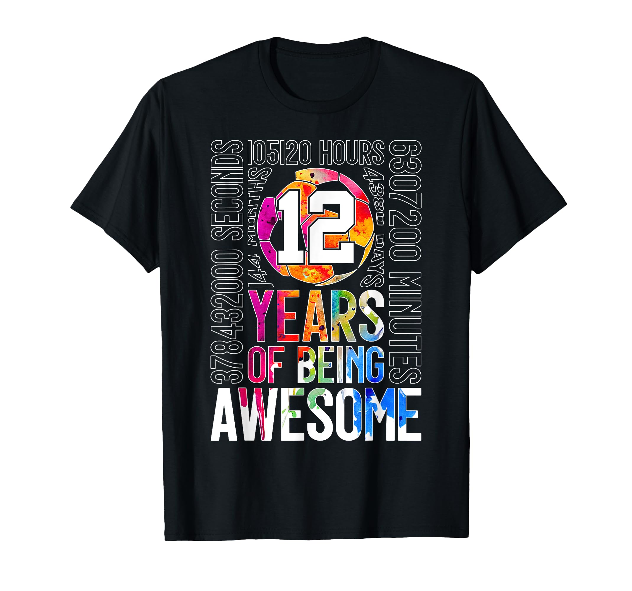 12 Years Being Awesome Soccer 12Th T-Shirt - Minimalist Print Unisex - T-Shirt, Sweatshirt, Hoodie