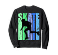 Birthday Skates Gray Distressed Sweatshirt - Graphic Print Men Women - T-Shirt, Sweatshirt, Hoodie