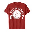 Goals My Mind Soccer Ball T-Shirt - Unique Graphic Men Women - T-Shirt, Sweatshirt, Hoodie