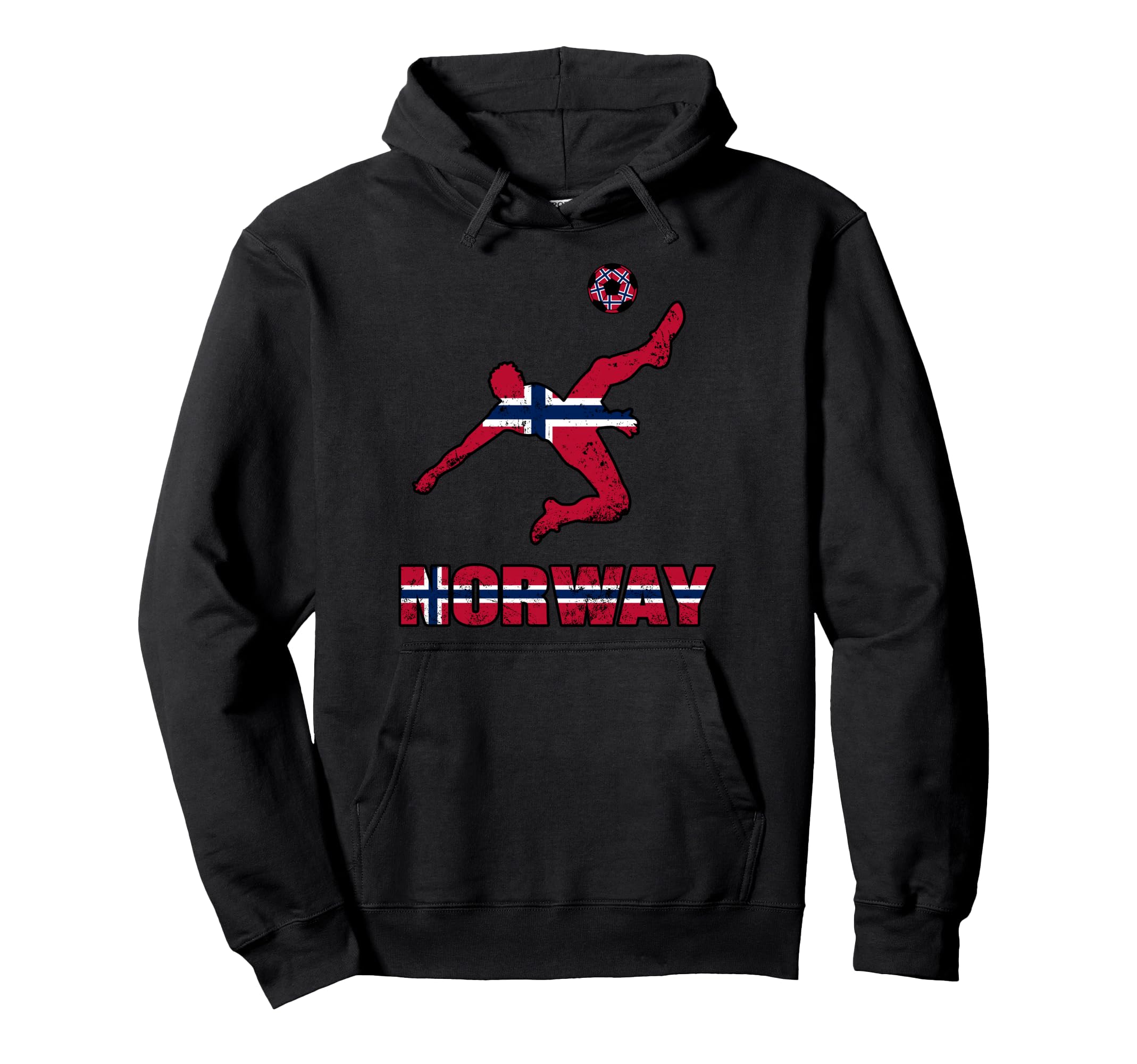 Norway Football Soccer Game Player Fan Hoodie - Fun Novelty Design Unisex - T-Shirt, Sweatshirt, Hoodie