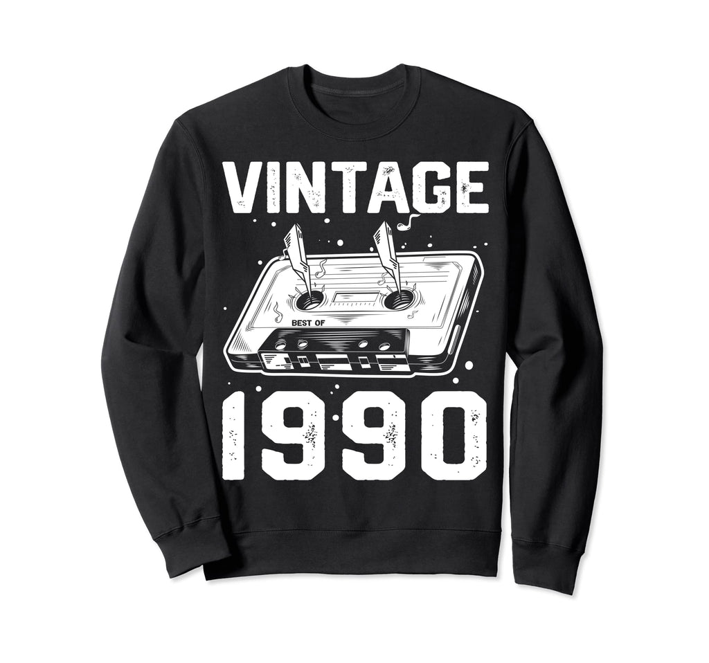 Birthday Best 1990 Bday 1990 Cassette Sweatshirt - Graphic Print Unisex - T-Shirt, Sweatshirt, Hoodie