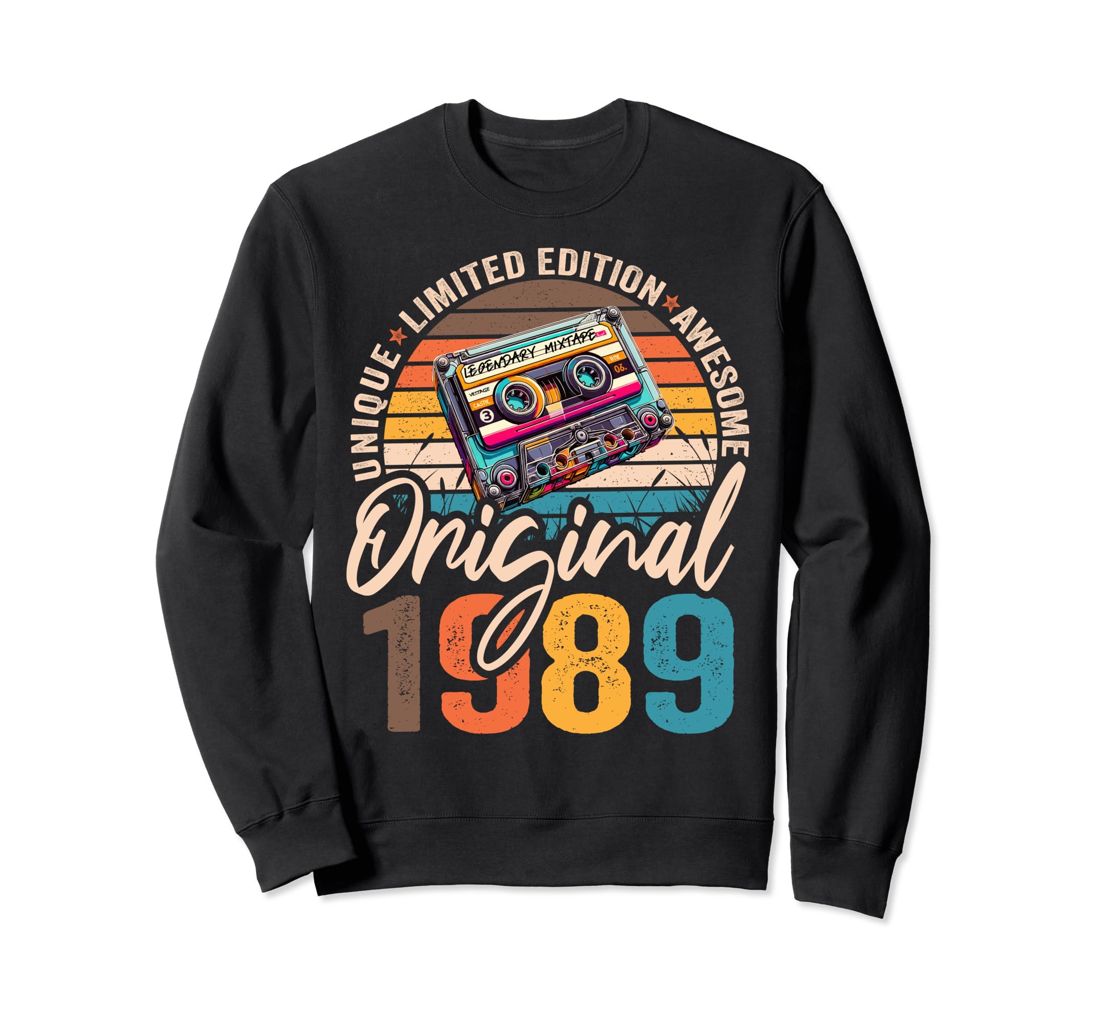 1989 35Th Birthday Cassette Tape Sweatshirt - Unique Graphic for Adults - T-Shirt, Sweatshirt, Hoodie