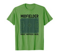 Midfielder Magic Happens Here Soccer T-Shirt - Minimalist Print Unisex - T-Shirt, Sweatshirt, Hoodie