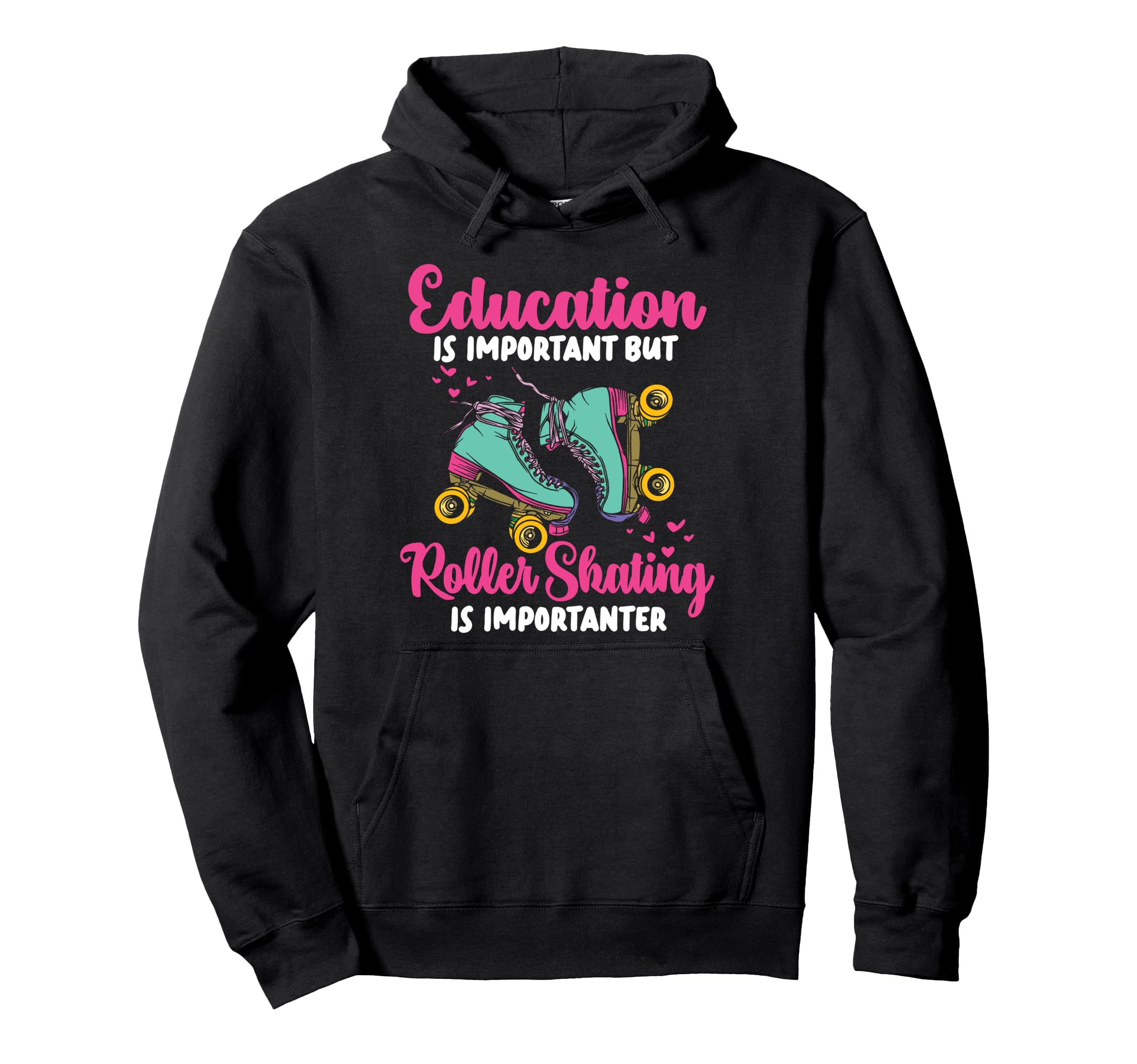 Roller Skating Skate 1970S Education Is Hoodie - Trendy Graphic Men Women - T-Shirt, Sweatshirt, Hoodie