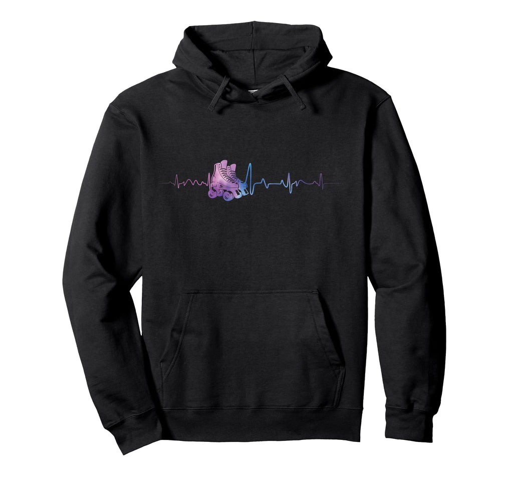Roller Skating Skate Heartbeat Hoodie - Graphic Print Men Women - T-Shirt, Sweatshirt, Hoodie
