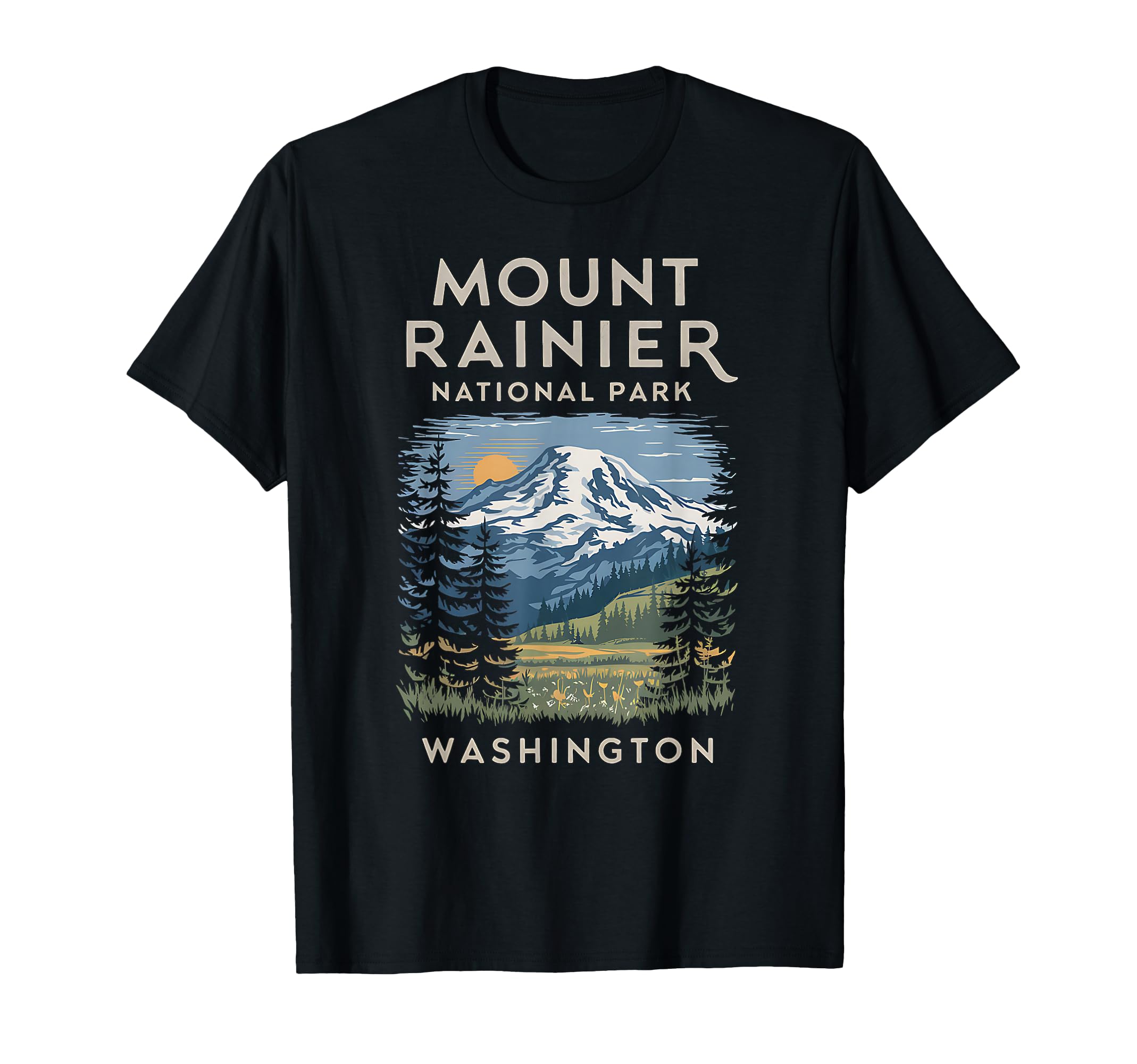 Stunning Mount Rainier National Park T-Shirt - Custom Art Print Men Women - T-Shirt, Sweatshirt, Hoodie