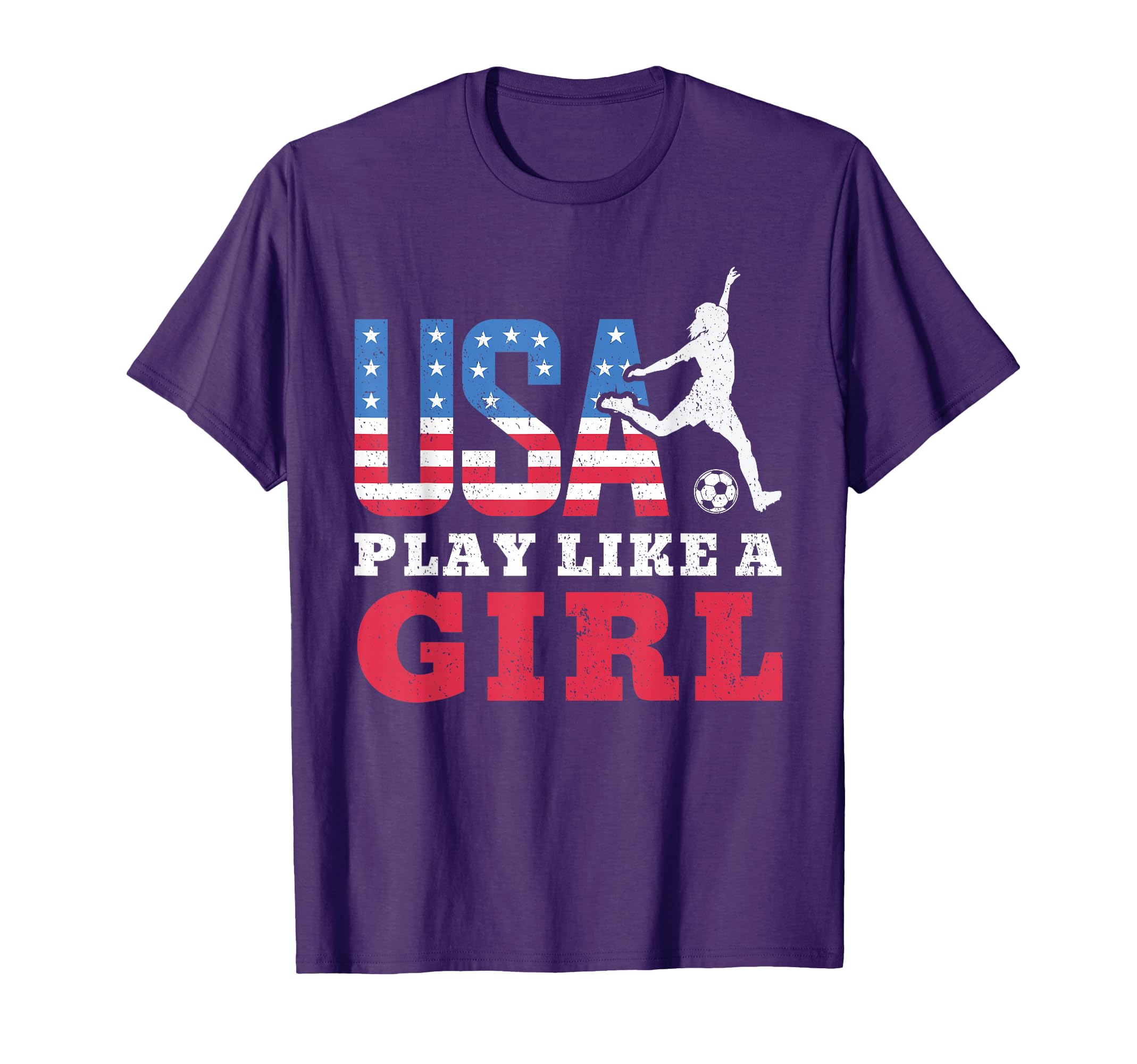 Play Like American Flag Usa Soccer T-Shirt - Unique Graphic Men Women - T-Shirt, Sweatshirt, Hoodie
