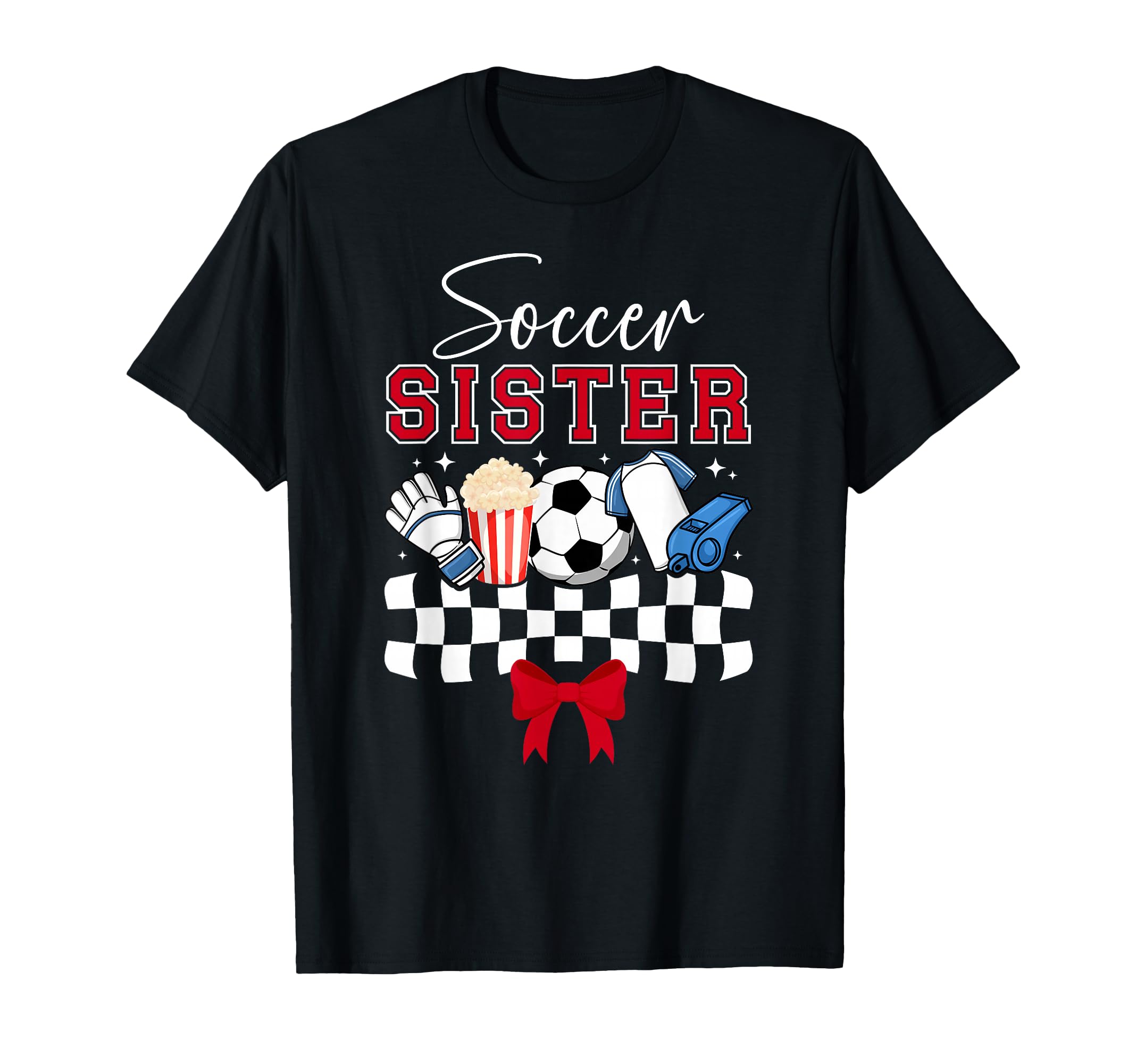 Soccer Sister Coquette Soccer T-Shirt - Minimalist Print for Adults - T-Shirt, Sweatshirt, Hoodie