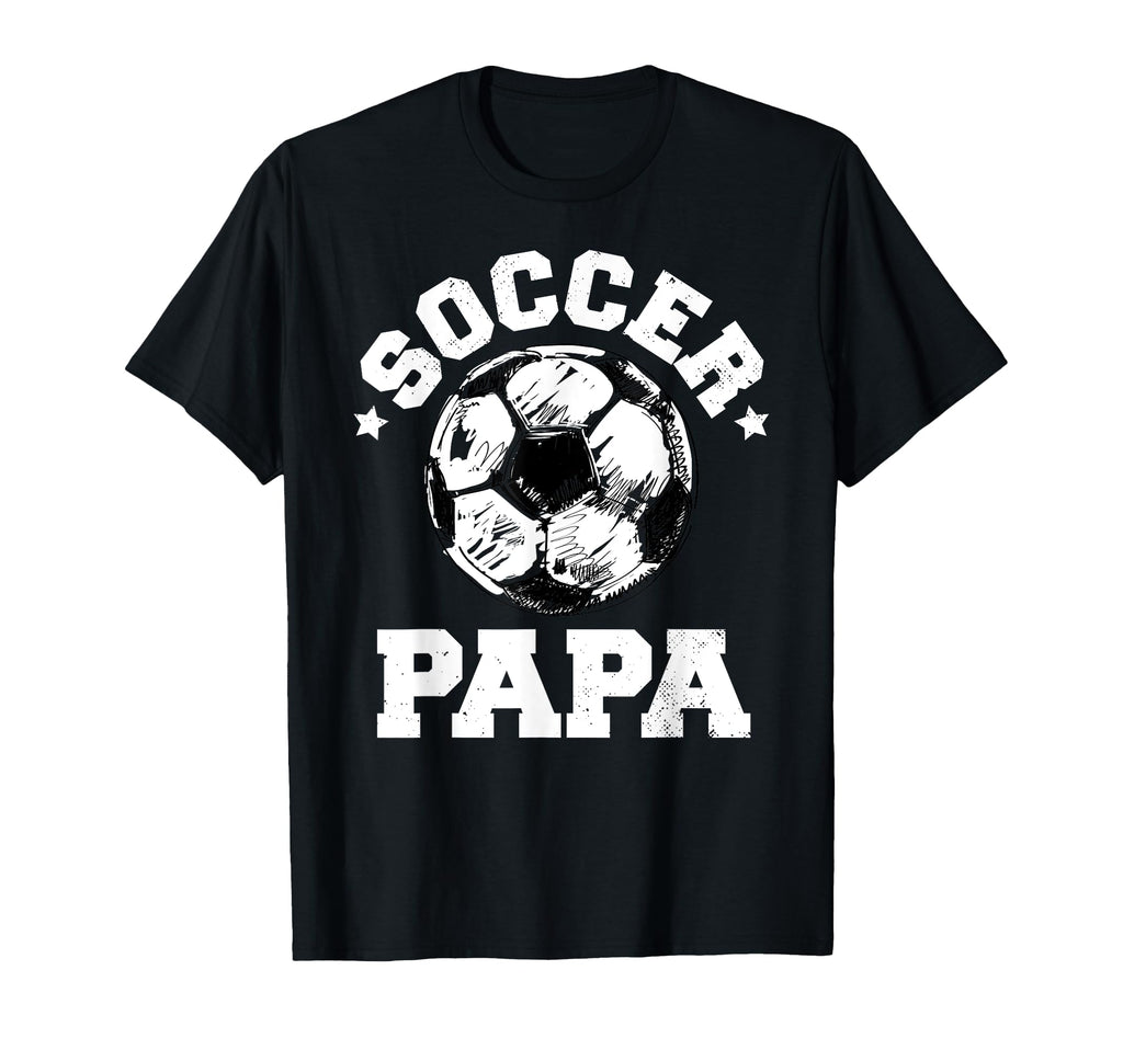 Soccer Papa Soccer Ball Distressed T-Shirt - Aesthetic Graphic Men Women - T-Shirt, Sweatshirt, Hoodie