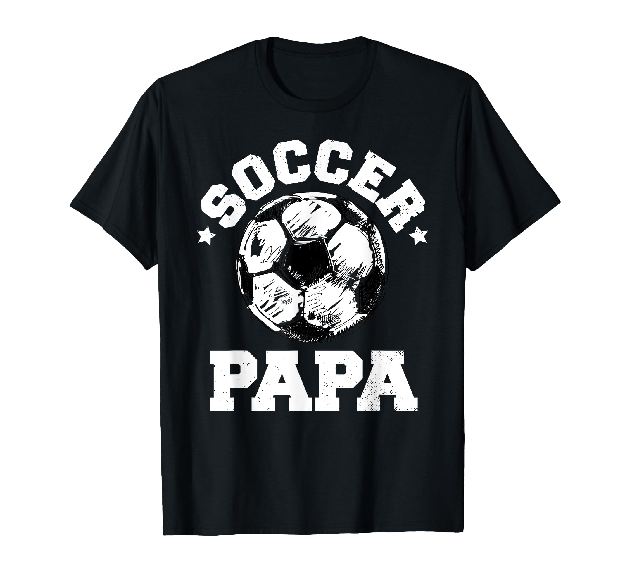 Soccer Papa Soccer Ball Distressed T-Shirt - Aesthetic Graphic Men Women - T-Shirt, Sweatshirt, Hoodie