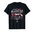 Route 66 Us Flag Motorcycle T-Shirt - Unique Graphic for Adults - T-Shirt, Sweatshirt, Hoodie