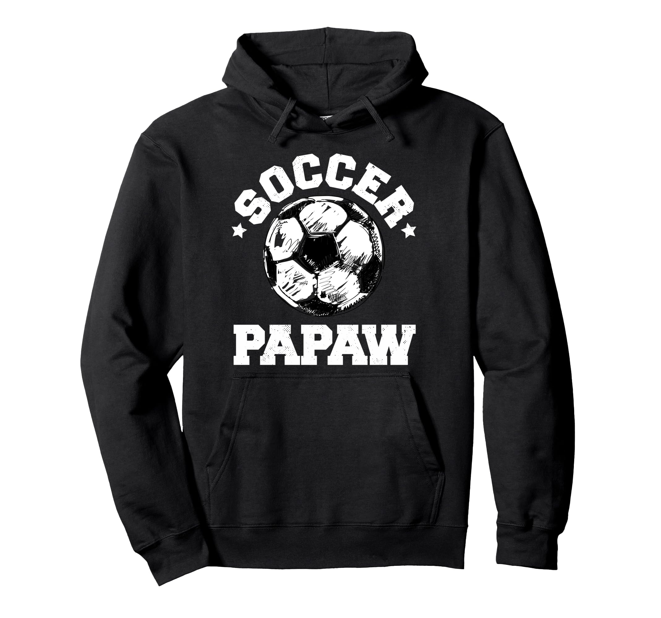 Soccer Papaw Soccer Ball Distressed Hoodie - Streetwear Style Men Women - T-Shirt, Sweatshirt, Hoodie